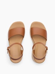 Reef Brown Leather Sunset Sayulita Wedge Sandals - Image 2 of 7