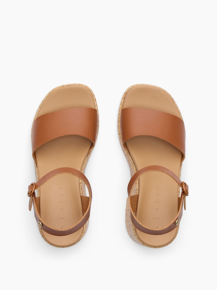 Reef Brown Leather Sunset Sayulita Wedge Sandals - Image 2 of 7