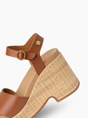 Reef Brown Leather Sunset Sayulita Wedge Sandals - Image 4 of 7