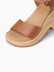 Reef Brown Leather Sunset Sayulita Wedge Sandals - Image 5 of 7