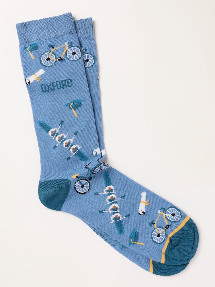 FatFace Blue Oxford Socks - Image 1 of 2