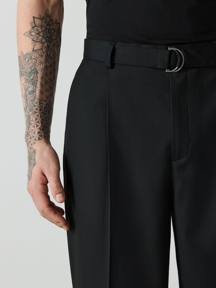 Черный - Брюки свободного кроя - Изображение 5 5