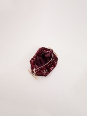 Phase Eight Red Sequin Clutch Bag - Image 3 of 6