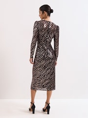 Phase Eight Black Kate Sequin Dress - Image 3 of 8