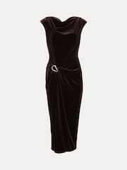 Phase Eight Brown Verra Midi Dress - Image 6 of 6