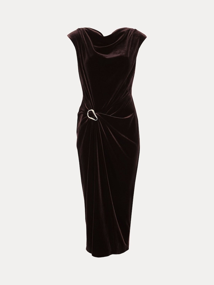 Phase Eight Brown Verra Midi Dress - Image 6 of 6
