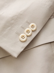 素色 - Archive Cotton Linen Suit Jacket - 圖片 11/12