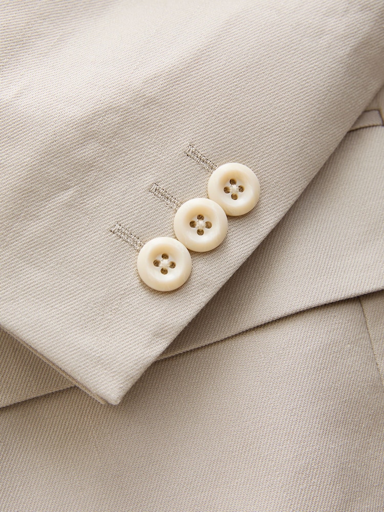 素色 - Archive Cotton Linen Suit Jacket - 圖片 12/12