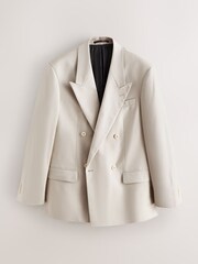 素色 - Archive Cotton Linen Suit Jacket - 圖片 7/12