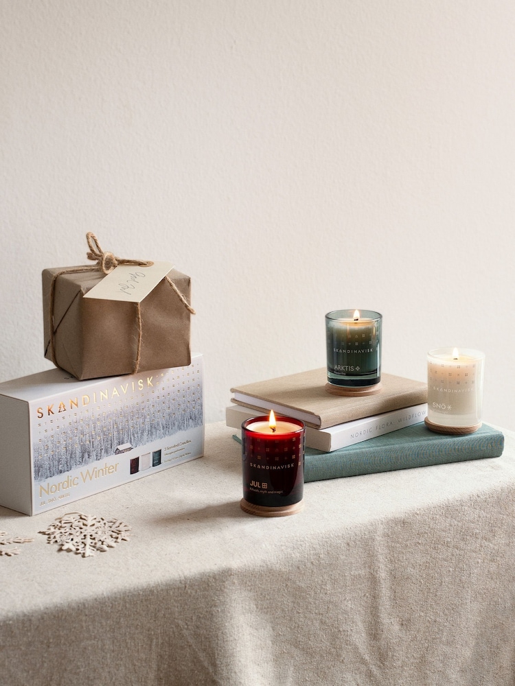 Skandinavisk Nordic Winter Scented Candle 65g x 3 Gift Set - Image 2 of 4 Skandinavisk Nordic Winter Scented Candle 65g x 3 Gift Set - Image 2 of 4