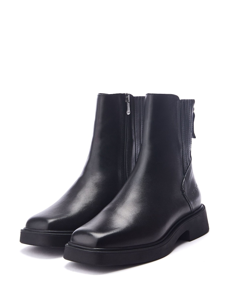 Moda in Pelle SH Palmeras Square Toe Chelsea Black Ankle Boots - Image 2 of 4 Moda in Pelle SH Palmeras Square Toe Chelsea Black Ankle Boots - Image 2 of 4