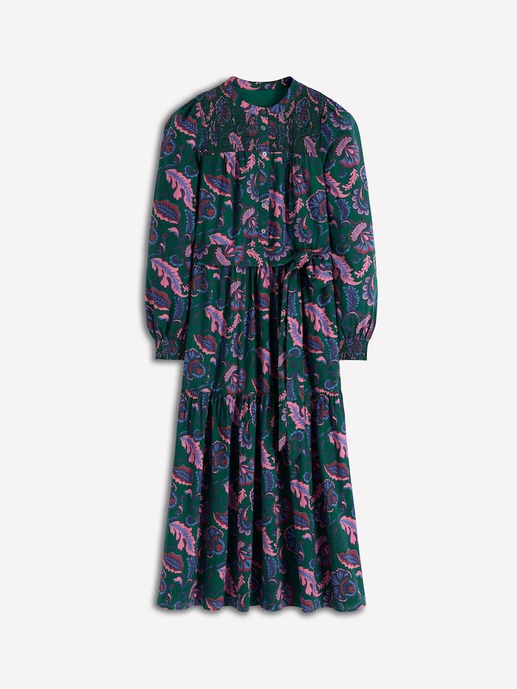 Boden Green Cecily Cotton Midi Dress - Image 6 of 6 Boden Green Cecily Cotton Midi Dress - Image 6 of 6