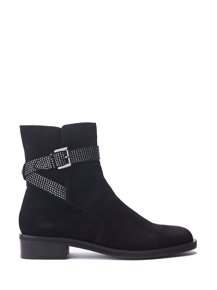 Moda in Pelle Panazol Stud Jodper Strap Black Ankle Boots - Image 1 of 4 Moda in Pelle Panazol Stud Jodper Strap Black Ankle Boots - Image 1 of 4
