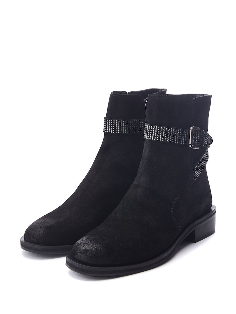 Moda in Pelle Panazol Stud Jodper Strap Black Ankle Boots - Image 2 of 4 Moda in Pelle Panazol Stud Jodper Strap Black Ankle Boots - Image 2 of 4