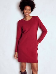 Boden Red Cornelia Ottoman Dress - Image 1 of 4