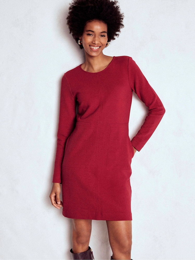 Boden Red Cornelia Ottoman Dress - Image 1 of 4