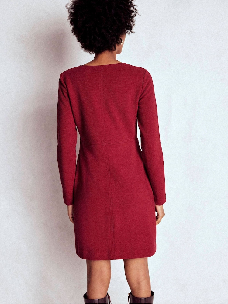 Boden Red Cornelia Ottoman Dress - Image 2 of 4