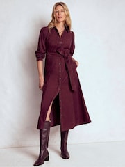 Boden Purple Clara Cord Midi Dress - Image 4 of 5