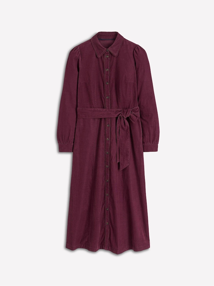 Boden Purple Clara Cord Midi Dress - Image 5 of 5 Boden Purple Clara Cord Midi Dress - Image 5 of 5