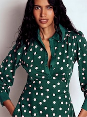 Boden Green Empire Waistline Shirt Dress - Image 2 of 6