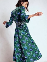 Boden Green Lily Long Sleeve Midi Dress - Image 3 of 5