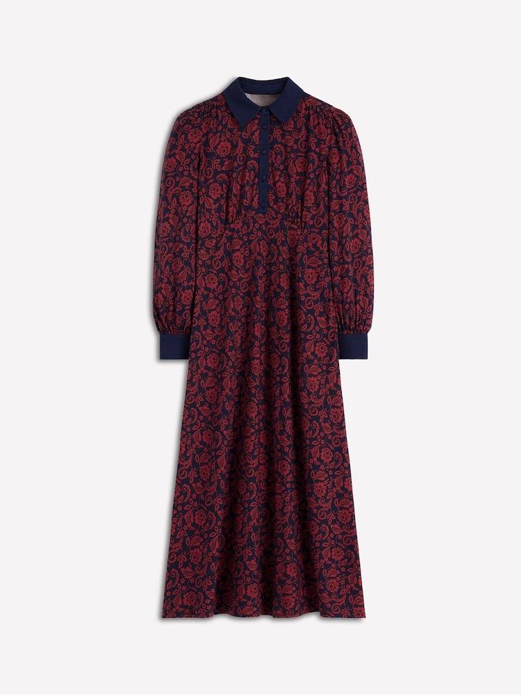 أحمر - Boden Empire Waistline Shirt Dress - صورة 6 من 6 أحمر - Boden Empire Waistline Shirt Dress - صورة 6 من 6