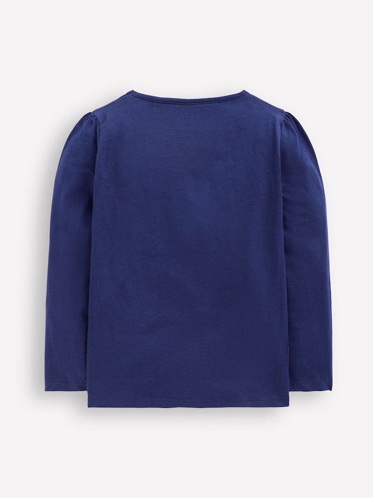 Boden Blue Long Sleeve Superstitch T-Shirt - Image 2 of 3 Boden Blue Long Sleeve Superstitch T-Shirt - Image 2 of 3