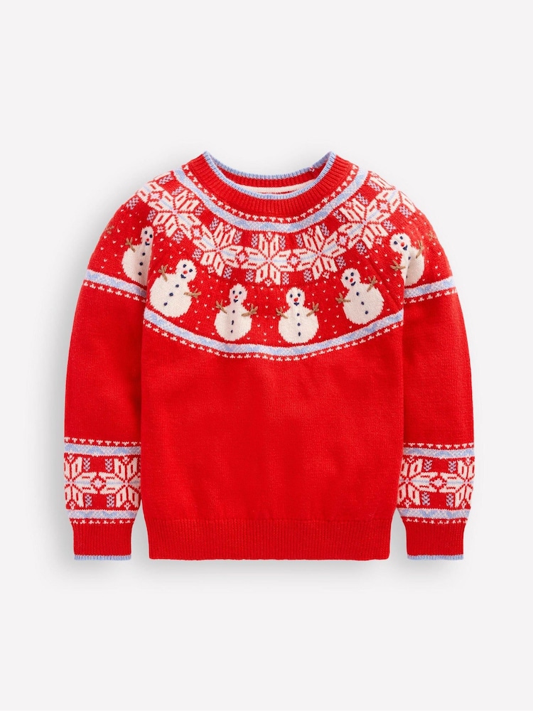 Boden Red Fair Isle Jumper - Image 1 of 3