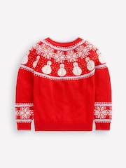 Boden Red Fair Isle Jumper - Image 2 of 3