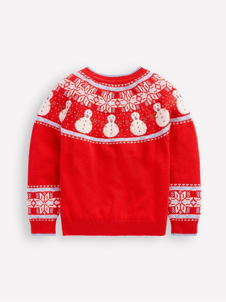 Boden Red Fair Isle Jumper - Image 2 of 3