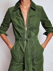 Boden Green Zip Up Cord Jumpsuit - Image 2 of 5