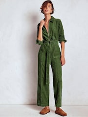 Boden Green Zip Up Cord Jumpsuit - Image 4 of 5