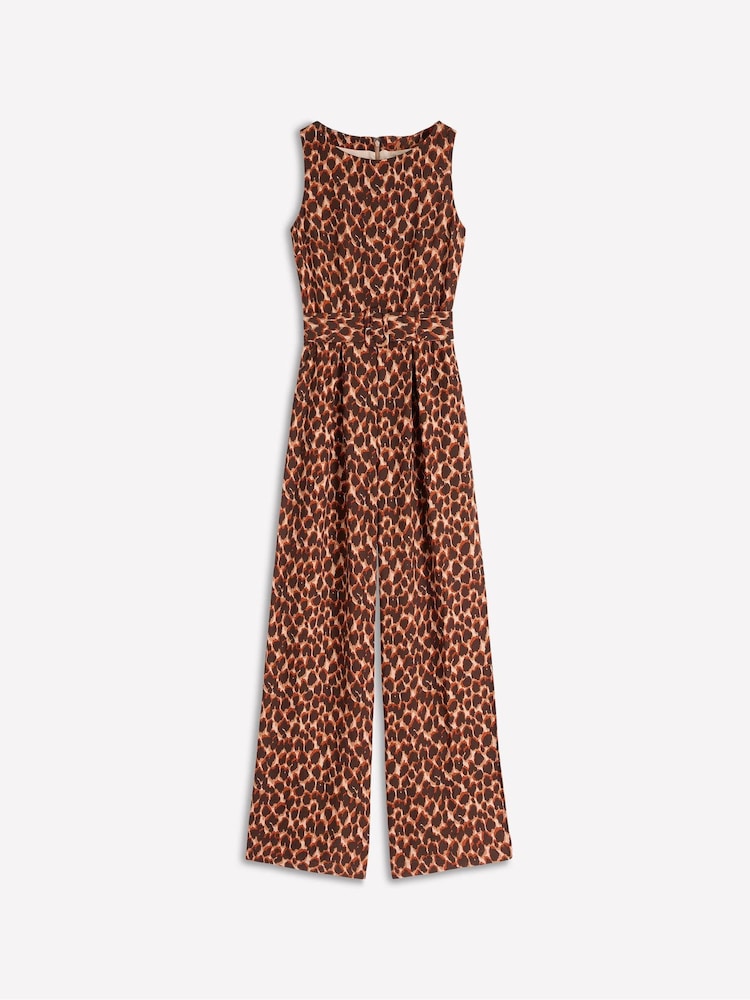 Boden Brown Gwen Slash Neck Jumpsuit - Image 5 of 5 Boden Brown Gwen Slash Neck Jumpsuit - Image 5 of 5