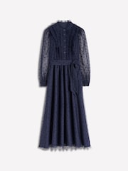 Boden Blue Tulle Ruffle Maxi Dress - Image 6 of 6