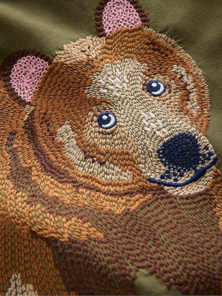 Boden Green Superstitch Sleeved T-Shirt - Image 3 of 3
