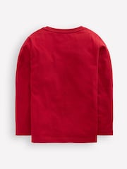 Boden Red Superstitch Sleeved T-Shirt - Image 2 of 3