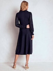 Boden Blue Winifred Frilled Knitted Dress - Image 3 of 6