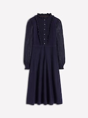 Boden Blue Winifred Frilled Knitted Dress - Image 5 of 6