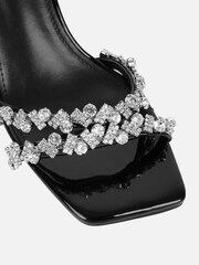 黑色 - Simmi London Meave Diamante Block Heeled Sandals - 圖片 3/4