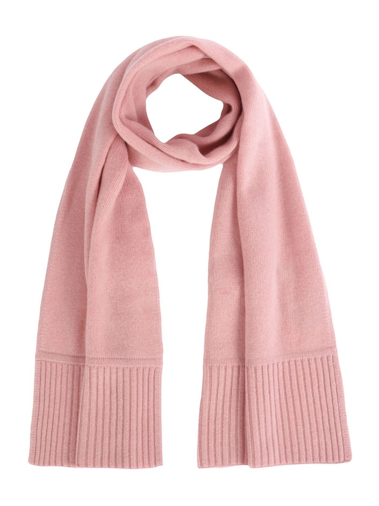 Pure Collection Pink Cashmere Winter Scarf - Image 2 of 2