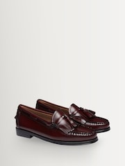 G.H.Bass Burgundy Esther Kiltie Tassled Loafers - Image 2 of 6