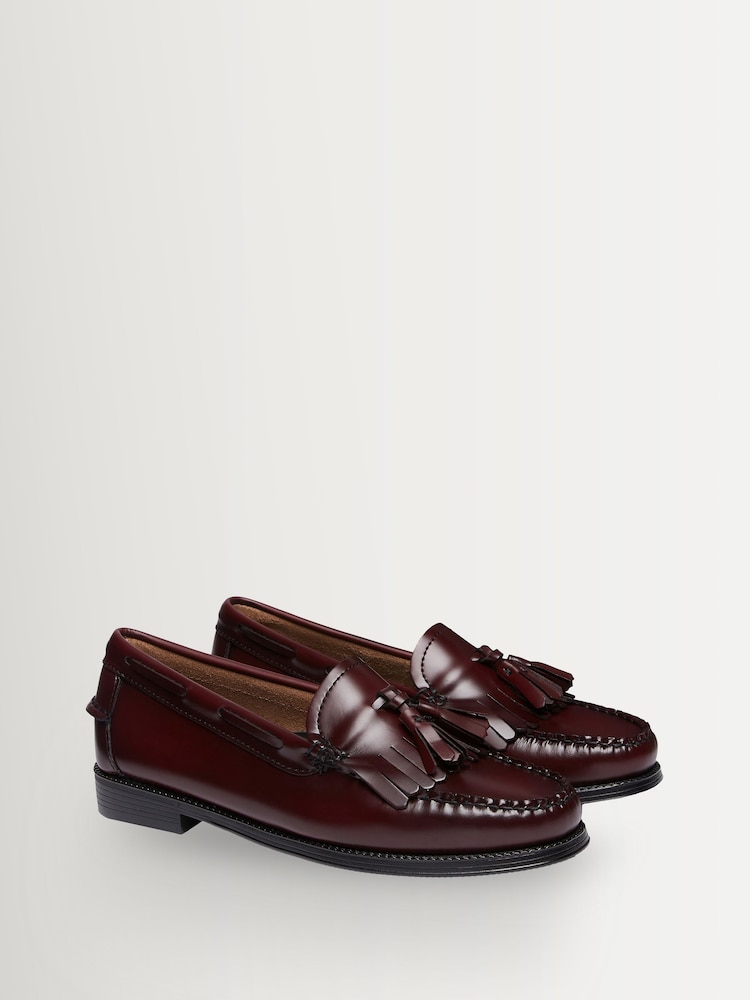 G.H.Bass Burgundy Esther Kiltie Tassled Loafers - Image 2 of 6 G.H.Bass Burgundy Esther Kiltie Tassled Loafers - Image 2 of 6
