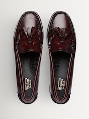 G.H.Bass Burgundy Esther Kiltie Tassled Loafers - Image 4 of 6