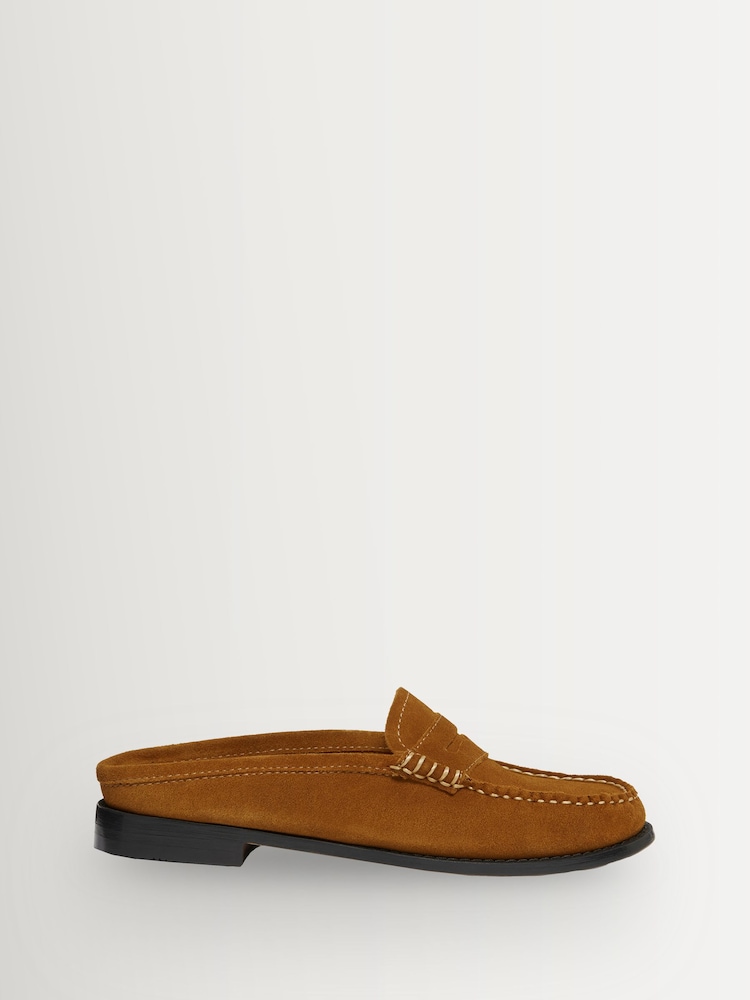 G.H.Bass Brown Weejun Penny Slide Suede Loafers - Image 1 of 6 G.H.Bass Brown Weejun Penny Slide Suede Loafers - Image 1 of 6