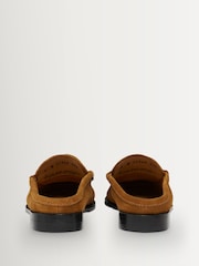 G.H.Bass Brown Weejun Penny Slide Suede Loafers - Image 2 of 6