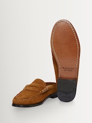 G.H.Bass Brown Weejun Penny Slide Suede Loafers - Image 4 of 6