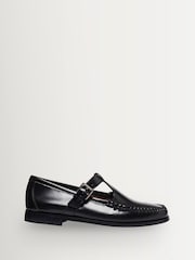 G.H.Bass Black Mary Jane Leather Loafers - Image 1 of 6