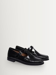 G.H.Bass Black Mary Jane Leather Loafers - Image 2 of 6