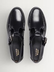 G.H.Bass Black Mary Jane Leather Loafers - Image 5 of 6