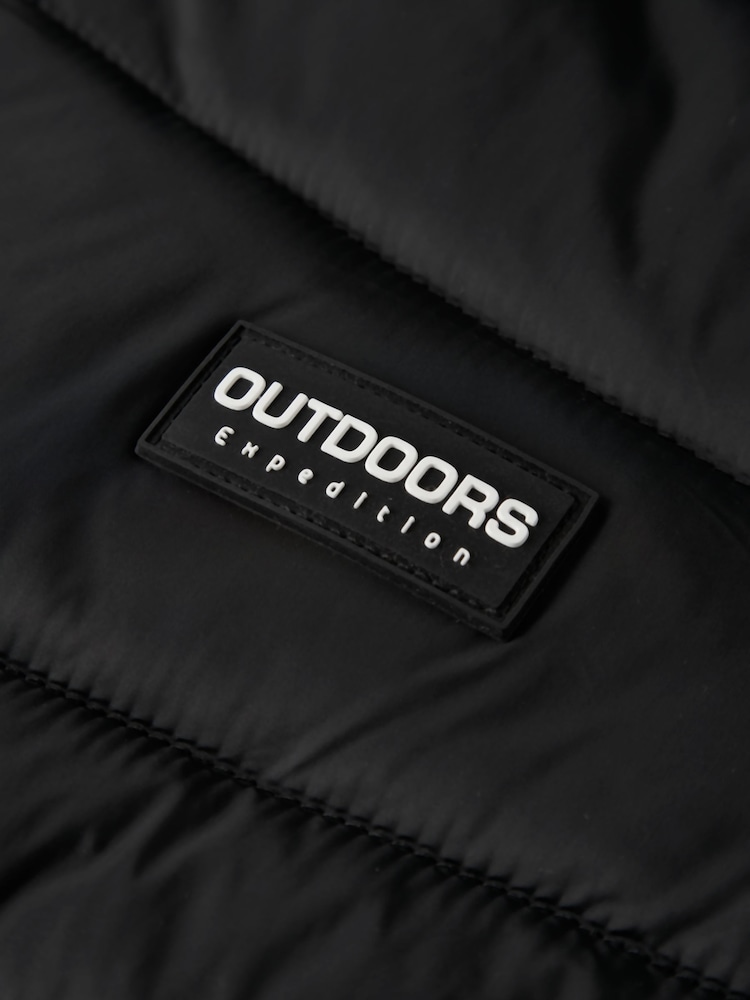 Name It Black Hooded Puffer Jacket - Image 5 of 5